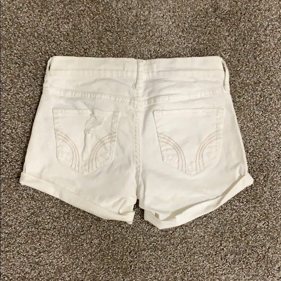 White jean short shorts in size 23 (00) - Picture 2 of 5